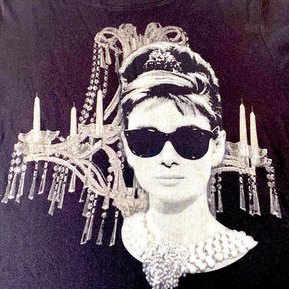 Vintage Radio Days 1985 Breakfast at Tiffanys Audrey Hepburn Sz M Black vid
